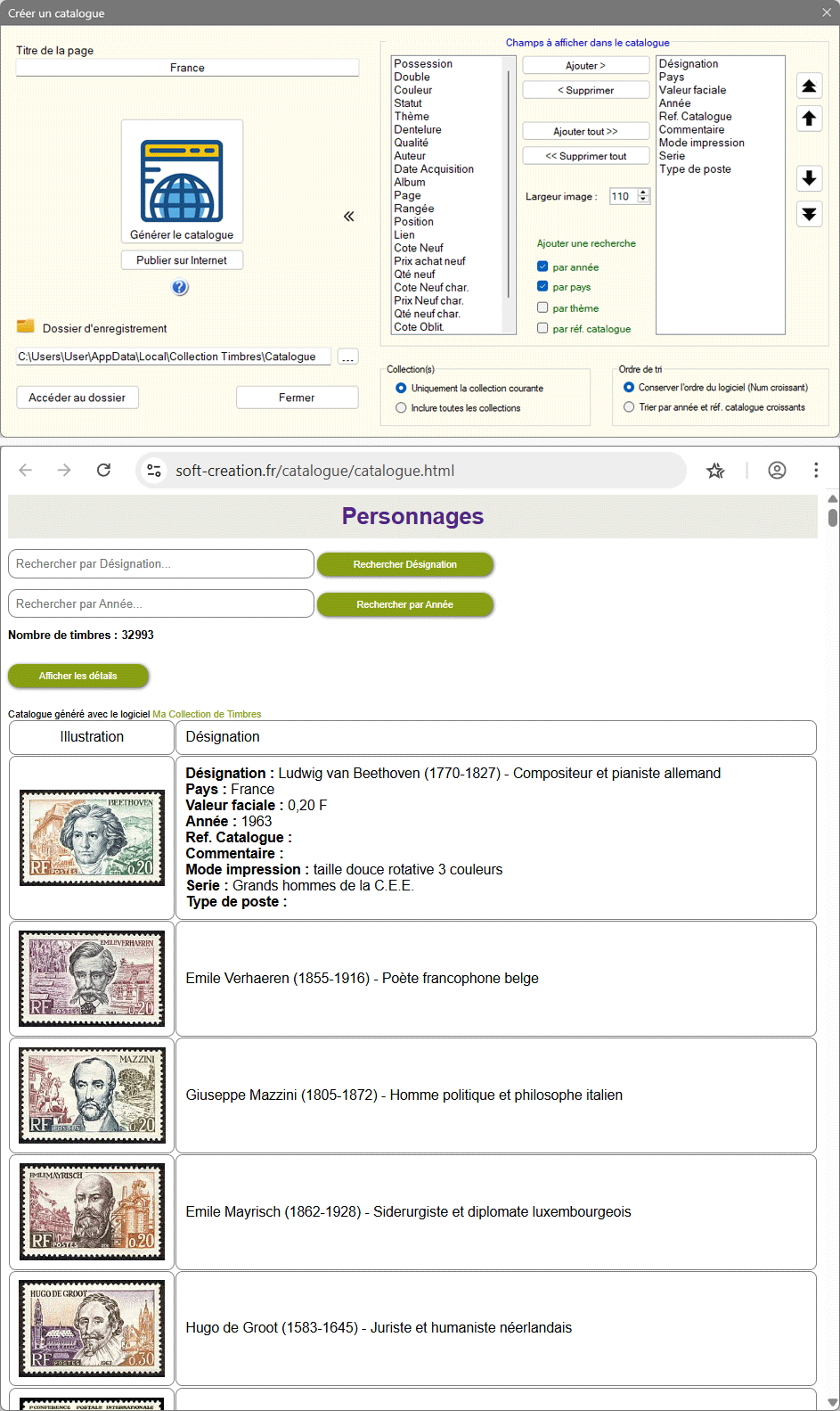 Catalogue en ligne