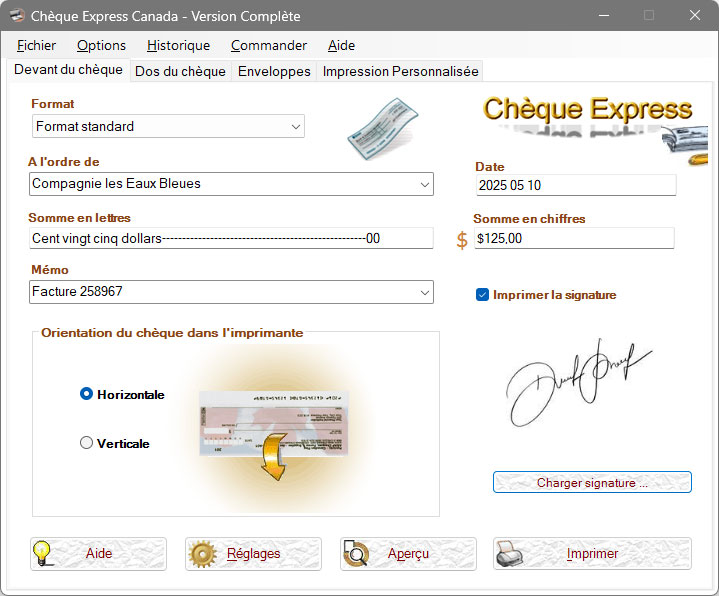 Capture Chèque-Express